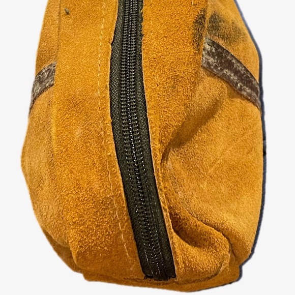 Mens Toiletries Zipper Camel Suede Bag + Tarrago Shoe Cream + Boot Cream + Brush